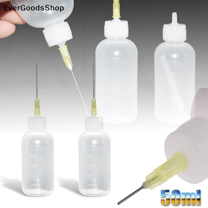 New 50ML Plastic Liquid Alcohol Bottle For Dispenser Rosin Solder Flux Paste For Phone PCB Cleaning Welding Repair Tools