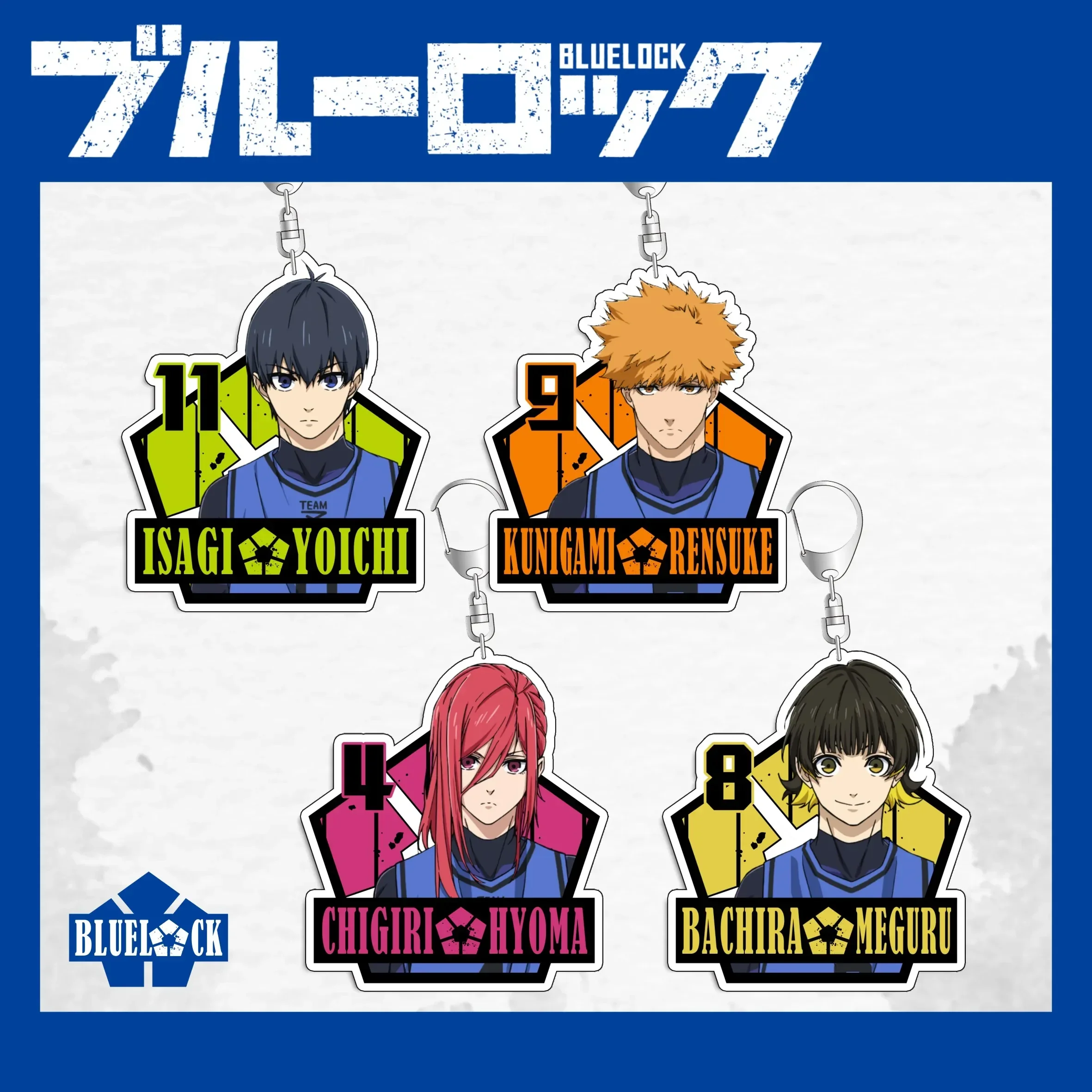 Anime BLUE LOCK Isagi Yoichi Chigiri Hyoma Nagi Seishiro Bachira Meguru Cosplay Acrylic Keychain Pendant Decoration Xmas Gifts