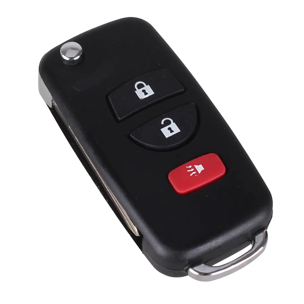 KEYYOU Modified 3 Buttons Remote Flip Folding Key Shell for Nissan Infiniti Xterra Frontier Muranon PATHFINDER TITAN