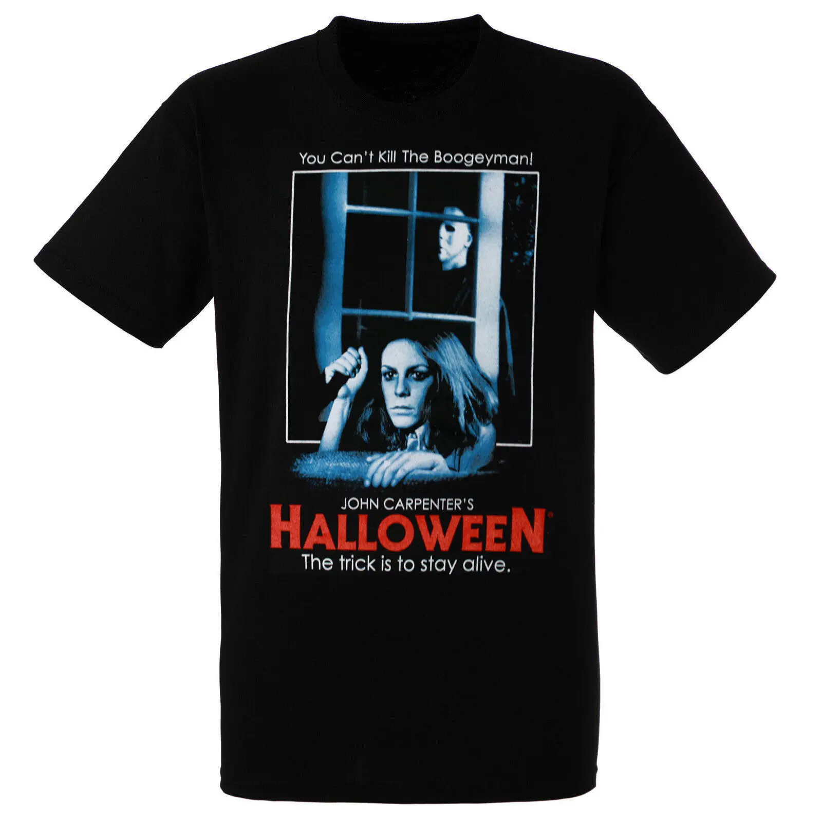 

Halloween Movie Poster The Trick is to Stay Alive Men's T-Shirt, Black