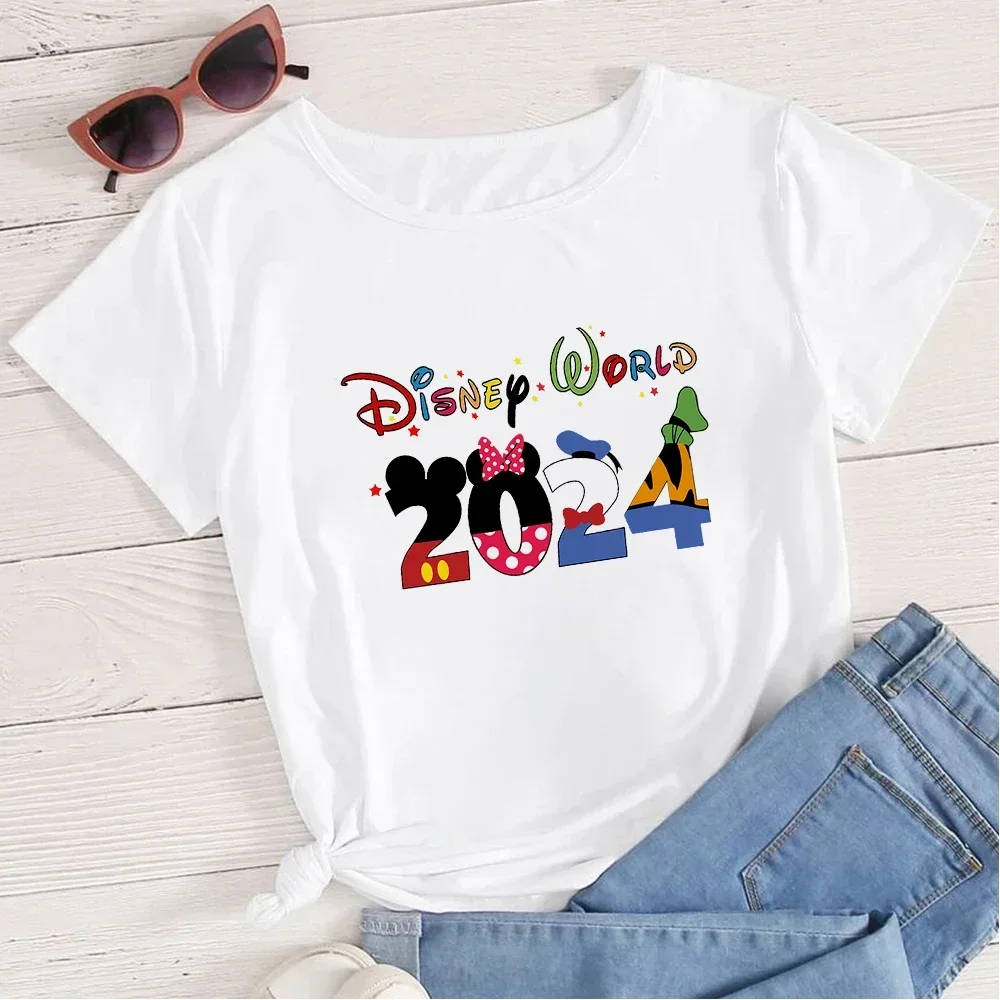 

2024 Family Vacation Clothes Mother T-shirt Women Print Fashion Trend Travel T Shirt Y2k Top Oversized T-shirts Kids Harajuku