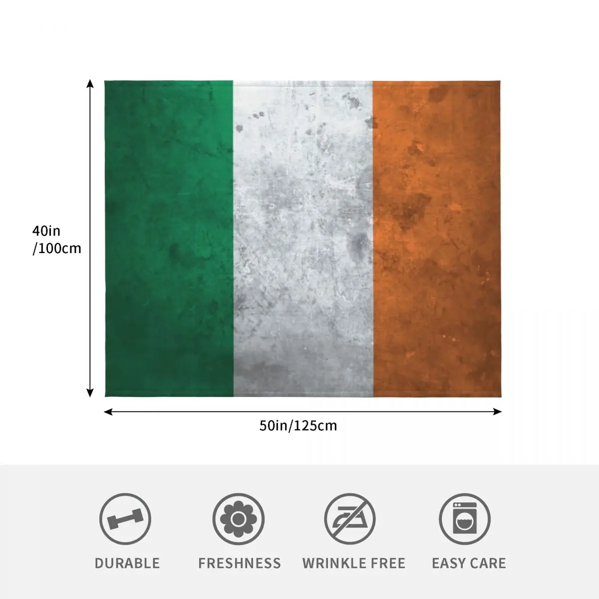 بطانية رمي العلم الأيرلندي المتعثرة لسرير الشتاء منقوشة بولار لبطانيات الأطفال