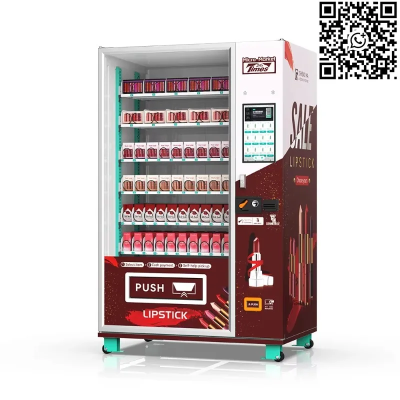China Hot Sale Customized Makeup Vending Machine Beauty Equipment with Cashless QR Code Cash Coin Credit Card Payment System