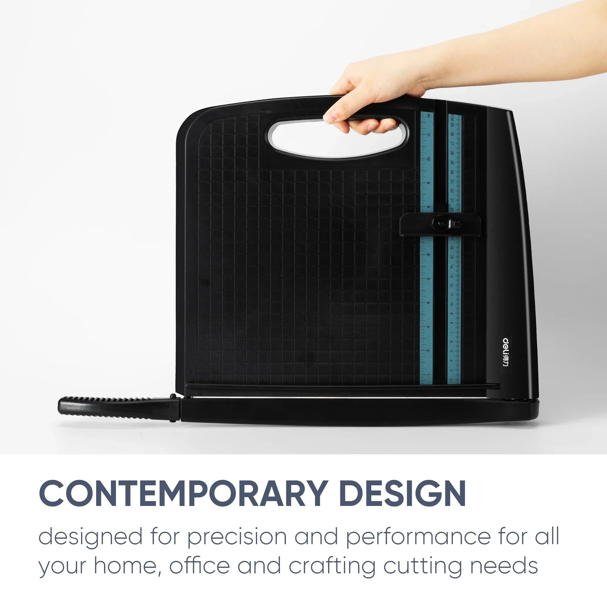 Deli 12-Inch Guillotine Paper Cutter, Heavy Duty Trimmer for Paper, Photos & Crafts, 12-Sheet Capacity