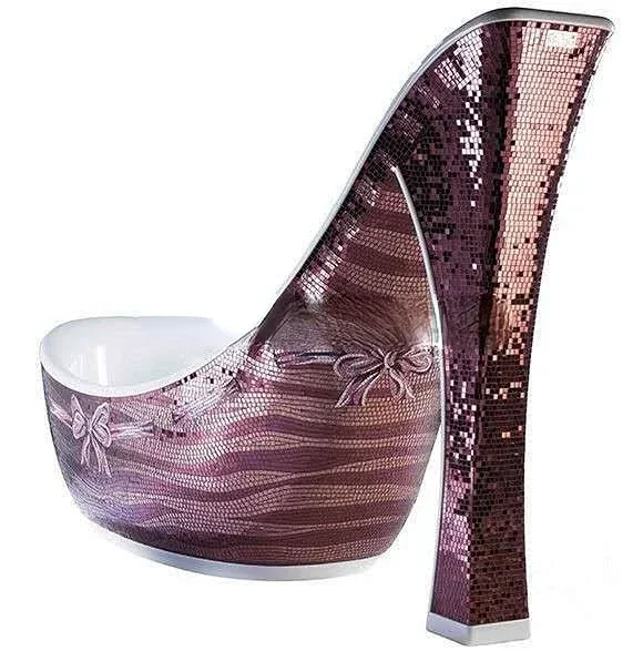 Artificial stone high heel bathtub