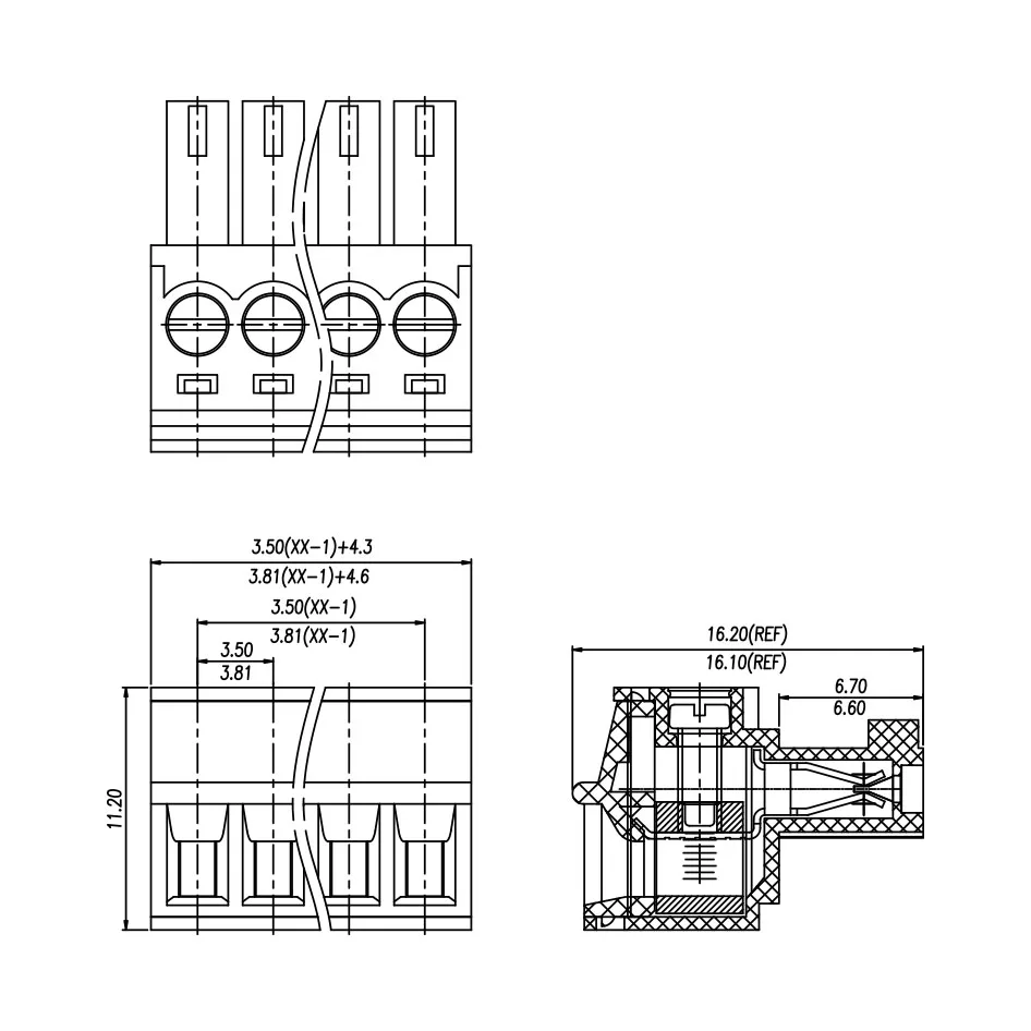 50pcs/100pcs  PCB Screw Terminal Block Connector PLUG PIN HEADER SOCKET  KF2EDGK  15EDGK MC1.5/ST 3.81 3.5 BCZ3.81/180