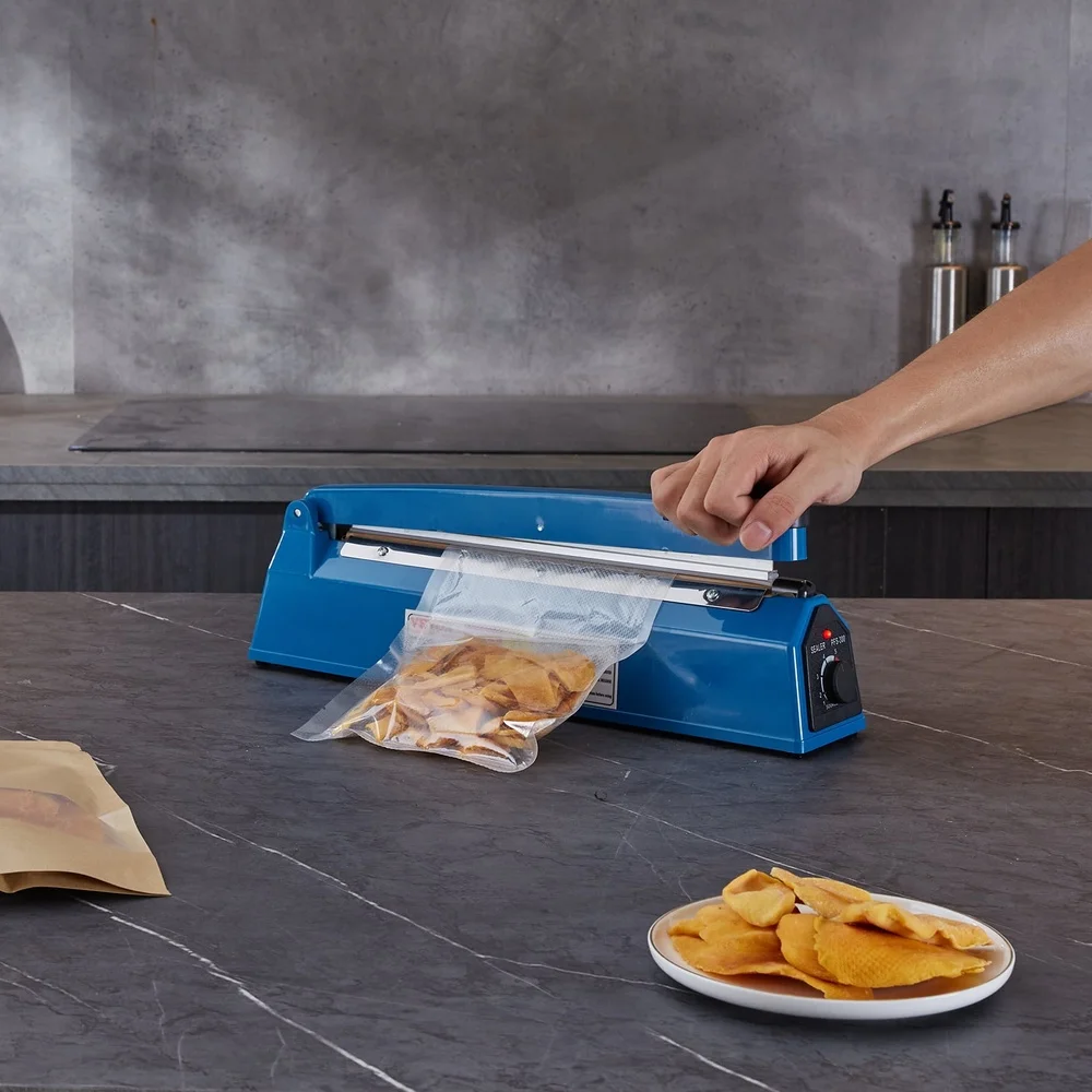 

12 Inch ABS Hand Impulse Heat Sealer Machine with 8 Adjustable Heating Levels Plastic and Foil Bags Sealing