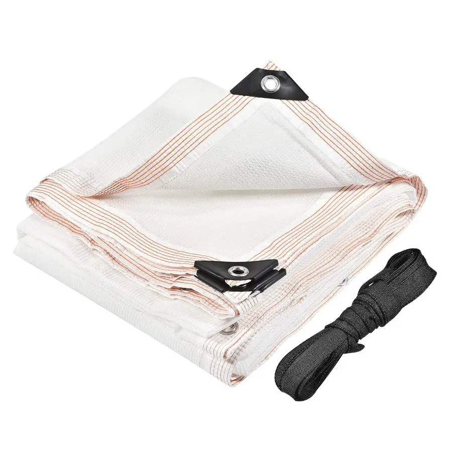 

Garden Plants Shade Cloth with Grommets 3x2m, 5m Cord Mesh Fabric Sunshade Cover Net, White