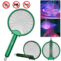 New 1pc 3000V Electric Mosquito Racket Mosquito Killer Lamp USB Rechargeable Foldable Mosquito Swatter Fly Swatter Mosquito Trap