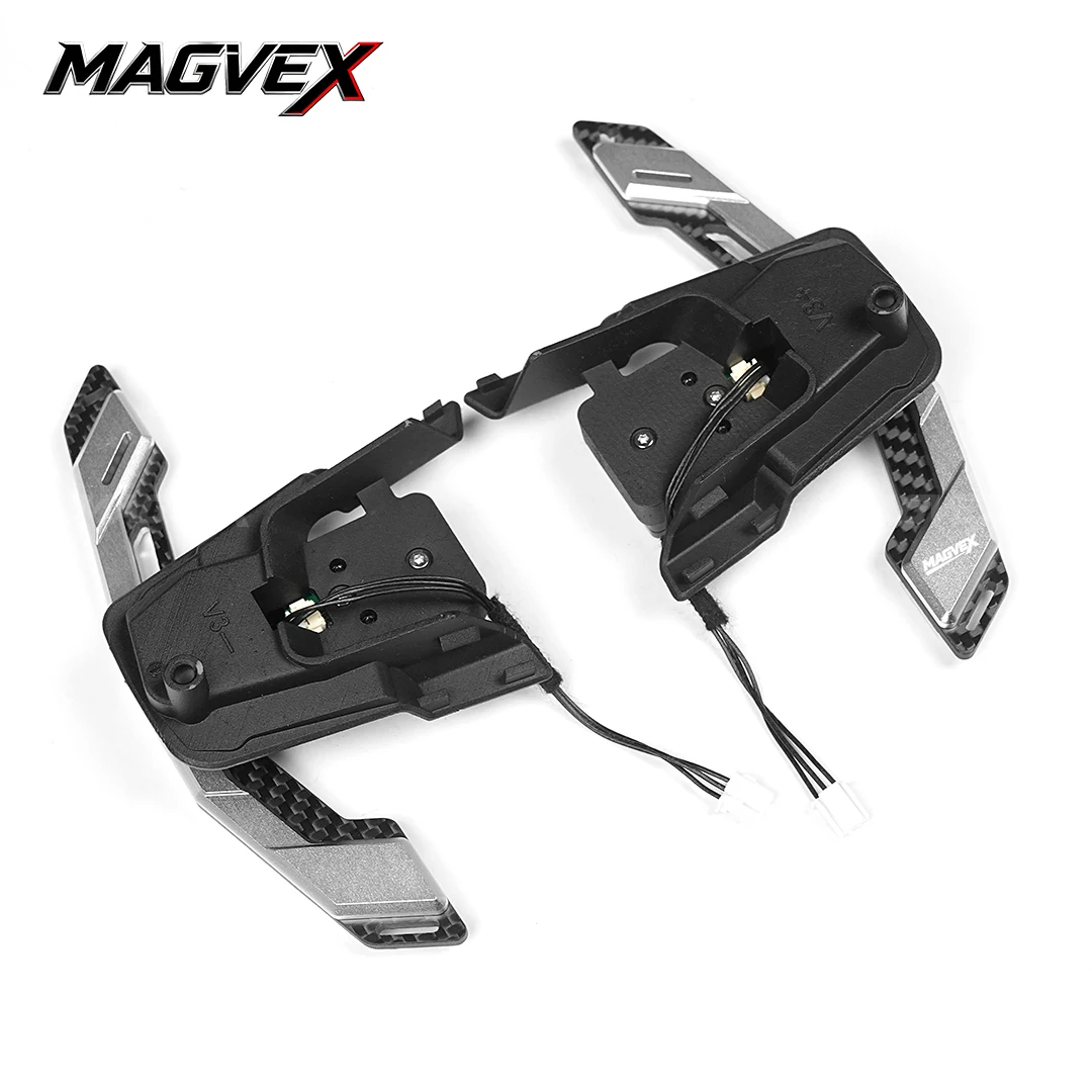 MAGVEX Magnetic Paddle Shifters for Volkswagen GTI Golf 7 Golf R MK7/7.5 VW Scirocco Arteon Layered Carbon-Aluminum Design