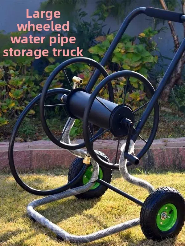 Large water pipe storage cart Wheeled hand push metal water pipe storage cart