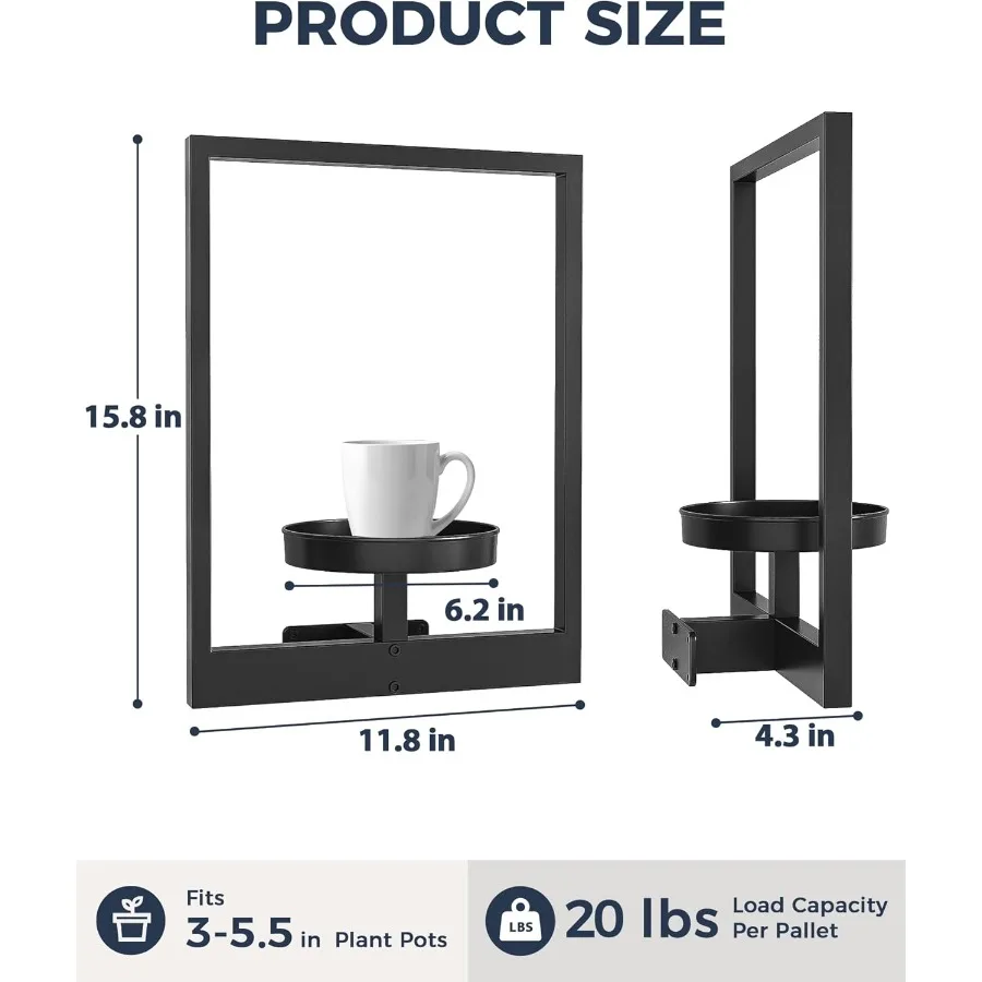 المزارعون المعلقة للنباتات الداخلية جدار ديكور غرفة المعيشة حامل النبات الداخلي جدار المزارعون شماعات النبات نافذة رفوف النباتات 3 #2