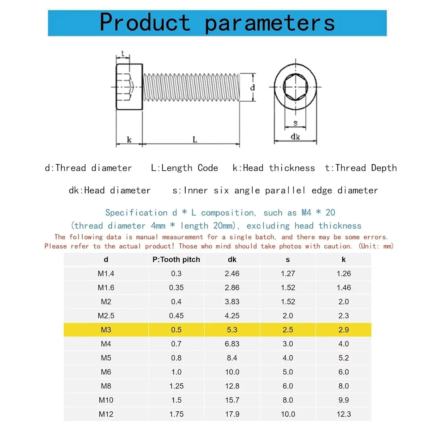 5-50pcs M2 M3 M4 M5 M6 M8 M10 304 A2-70 Stainless Steel DIN912 Hexagon Hex Socket Cap Allen Head Bolt Screw