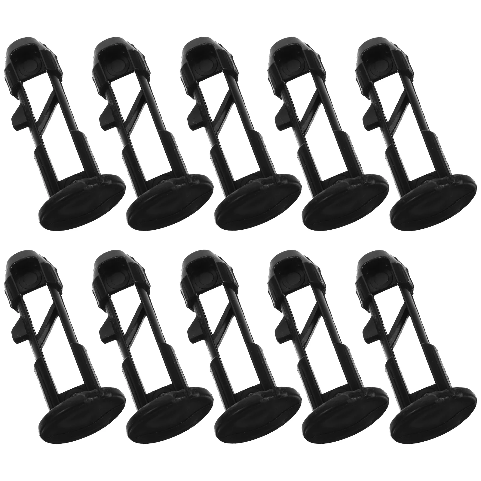 

10 Pcs Trash Bin Can Wheel Latch Dustbin Lid Latches Anti-off Buckle Black Replacement Latch#/
