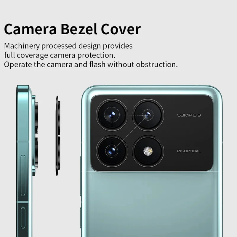 Aluminum Alloy Camera Lens Protectors For Xiaomi Poco F6 Pro Camera Protection Film Cover For Poco F6Pro PocoF6 Pro PocoF6Pro