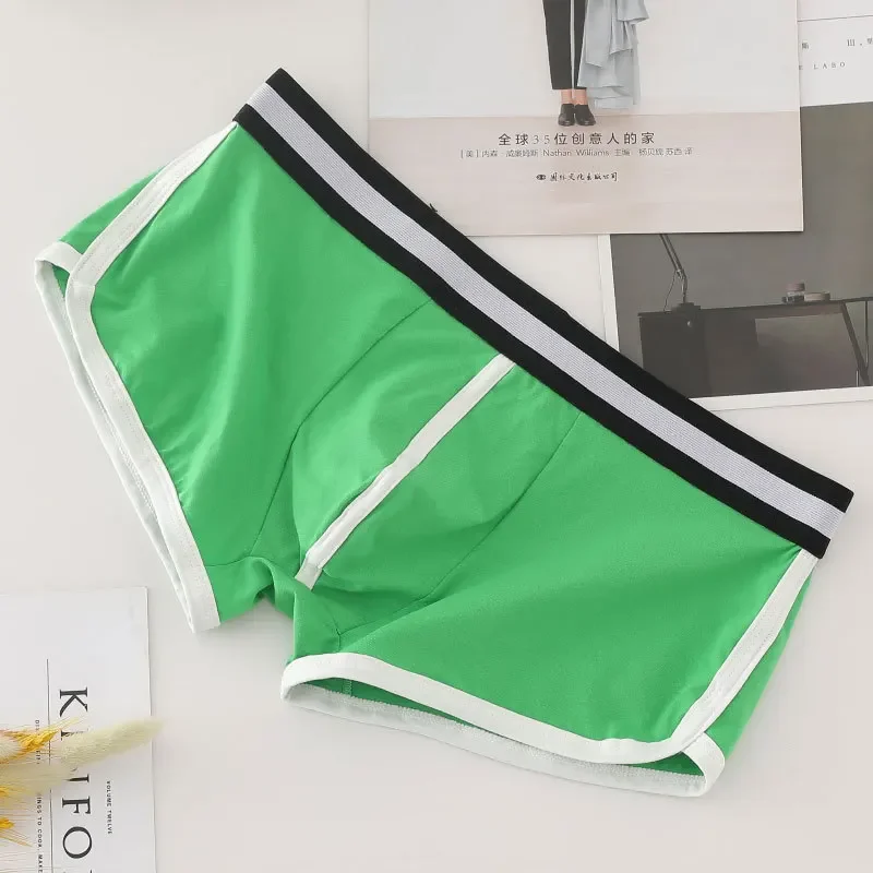 Mens Arrow Shorts Sexy U Convex Pouch Underwear Sports Boxer Aro Pants Cotton Fashion Korean Slip Homme Low Rise Underpants