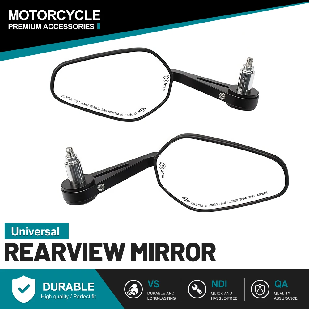 For Kawasaki Versys 650 Z900 Z1000 Z650 Z800 Z750 Ninja ER-6N Motorcycle Handlebar Aluminum Left Right Moto Rearview Mirror