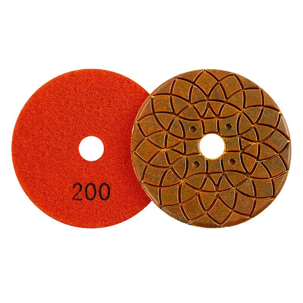 1/4 قطعة 4 بوصة/100 مللي متر وسادة تلميع معدنية ، السندات النحاسية ، مناسبة لتلميع وطحن الخرسانة والجرانيت والرخام والأحجار الأخرى