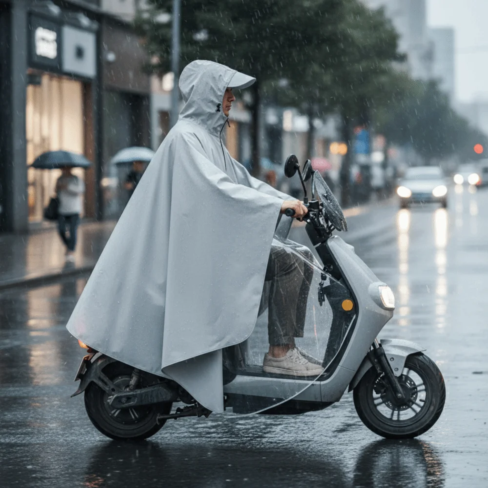 

Thickened Electric Scooter Raincoat Waterproof Windproof High Neck Raincoat Light Luxury Single Person Rainproof Raincoat