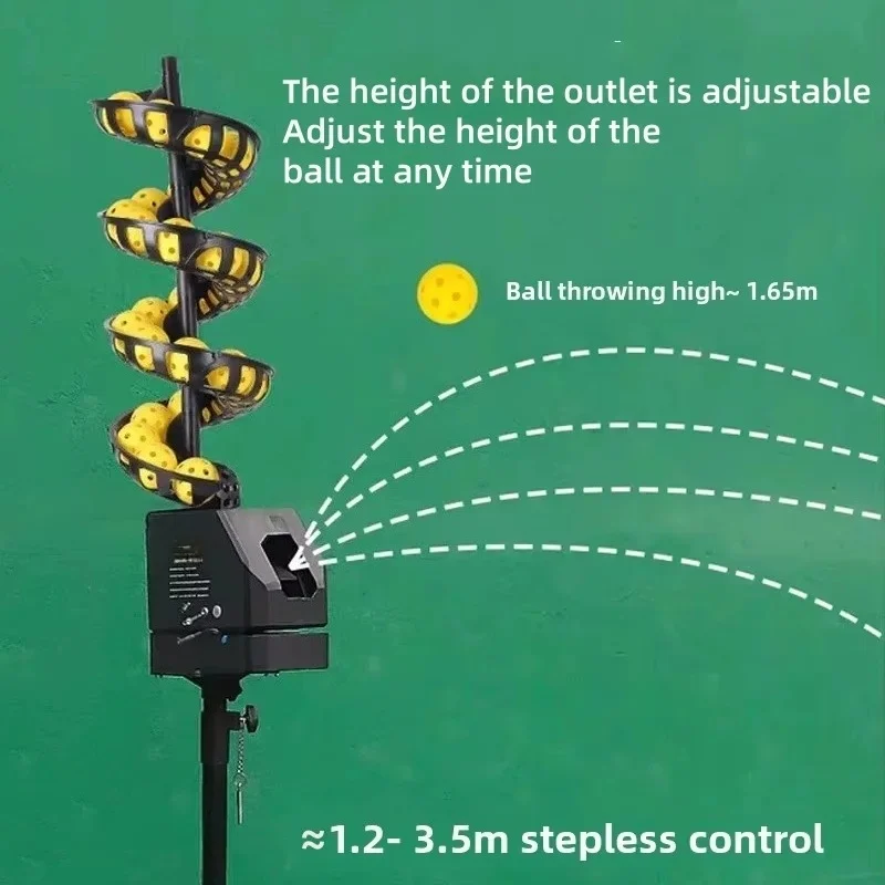 Professional Portable Pickleball Tennis Training Equipment Single Practice Ball Toss Machine Remote Control Training Equipment