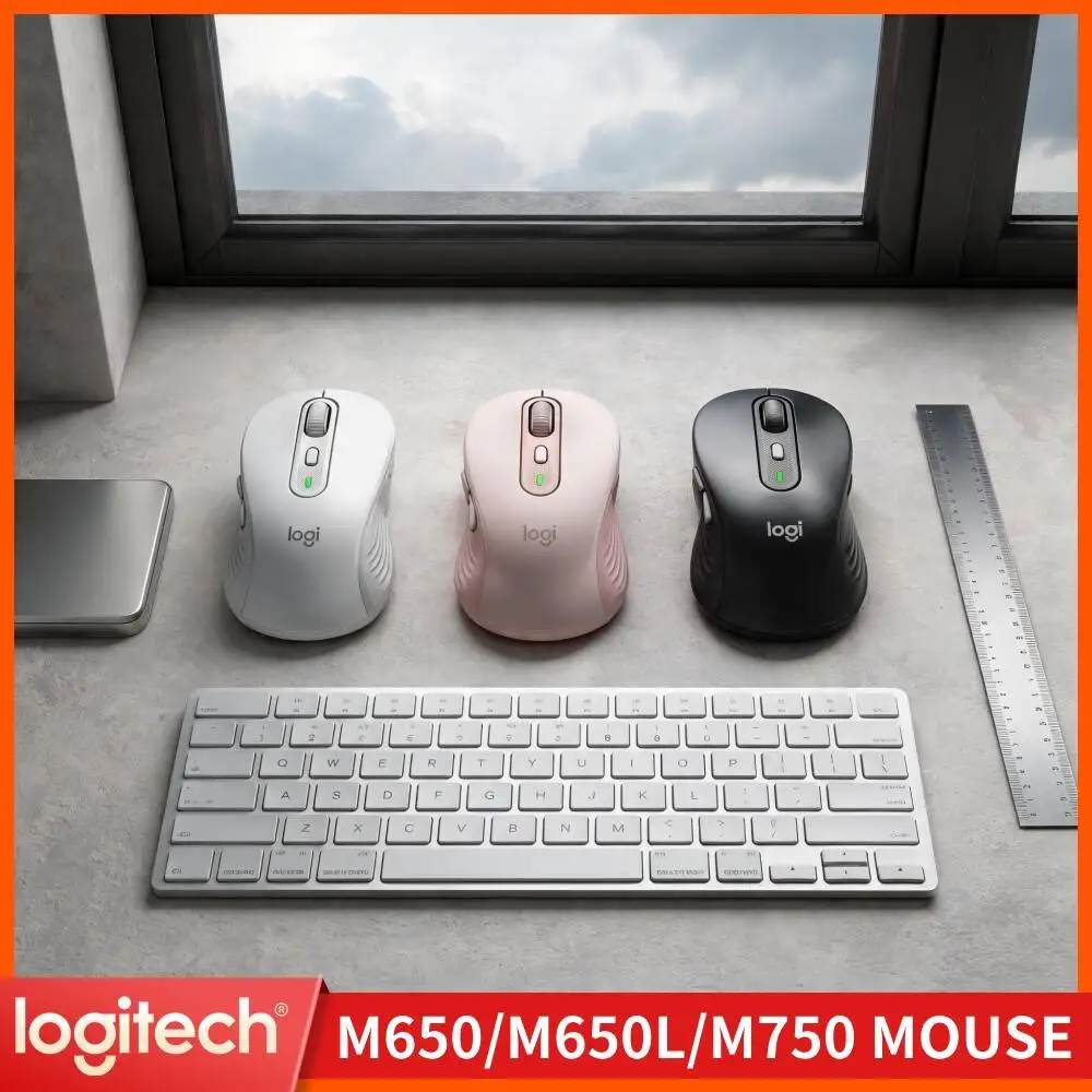 Logitech M750 Office Mouse - Precision Optical Sensor 3-Device Easy Switch Soft Thumb Rest Portable Travel Friendly Essential