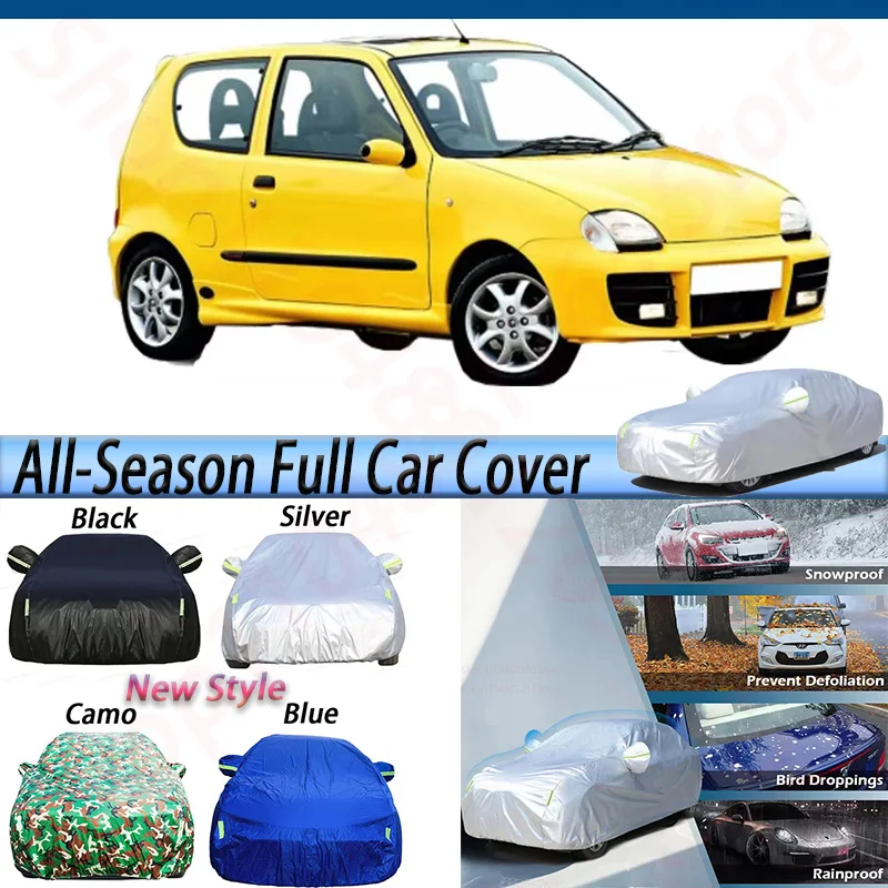 

Outdoor Car Cover Waterproof Anti-UV Sun Shade Rain Snow Dust Resistant Auto Cover For Fiat Seicento 600