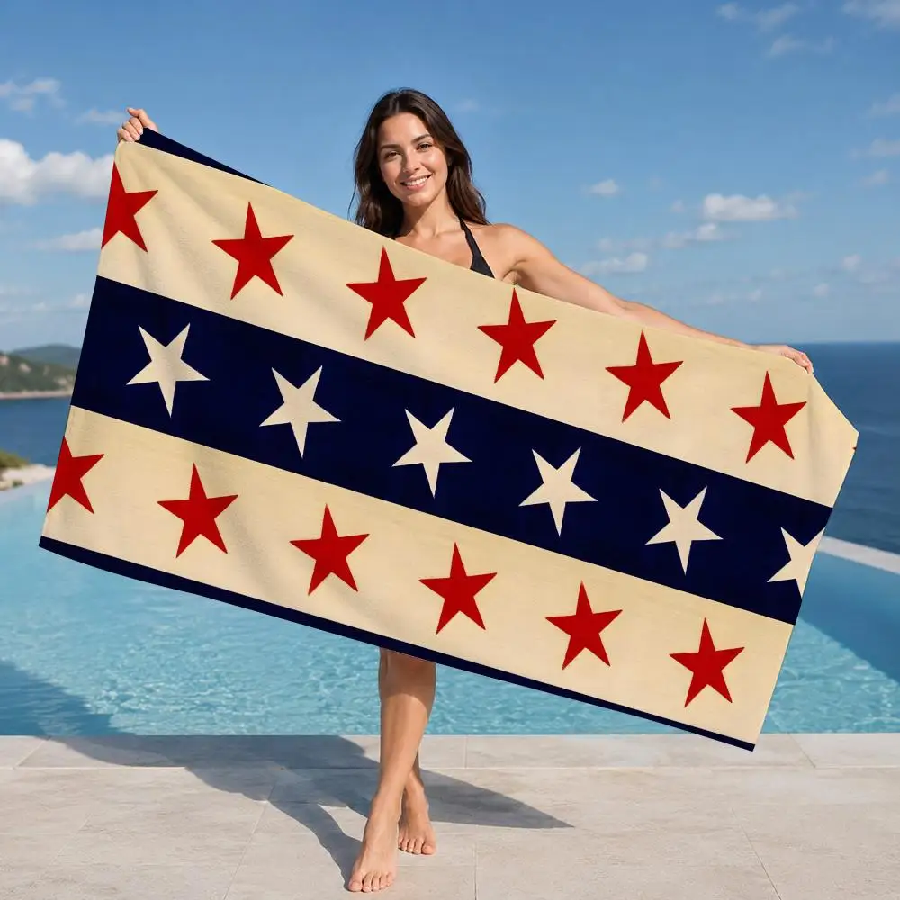 VintageAmericanStyle Towel ultra-fine fiber quick drying absorbent towel, beach swimming vacation beach towel