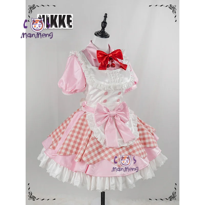 

Goddess of Victory: Nikke Kloster Cosplay Kurōsutā Costume Women Pink Halloween Party Lolita Sweet Dress Tie Socks Props Uniform