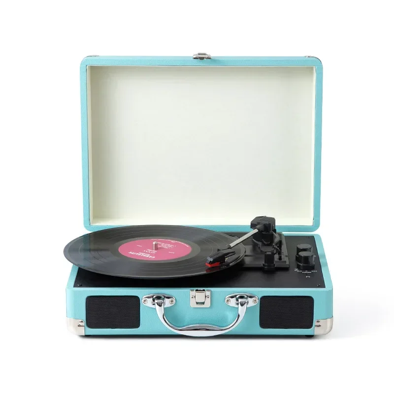 

One-piece Bluetooth vinyl record player Portable multi-function phonograph Retro record player