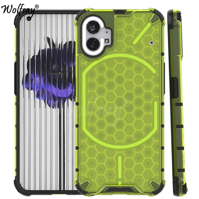 Shockproof Transparent Case For Nothing Phone 1 Honeycomb Armor Clear Case For Nothing Phone 1 Case Cover For Nothing Phone 1