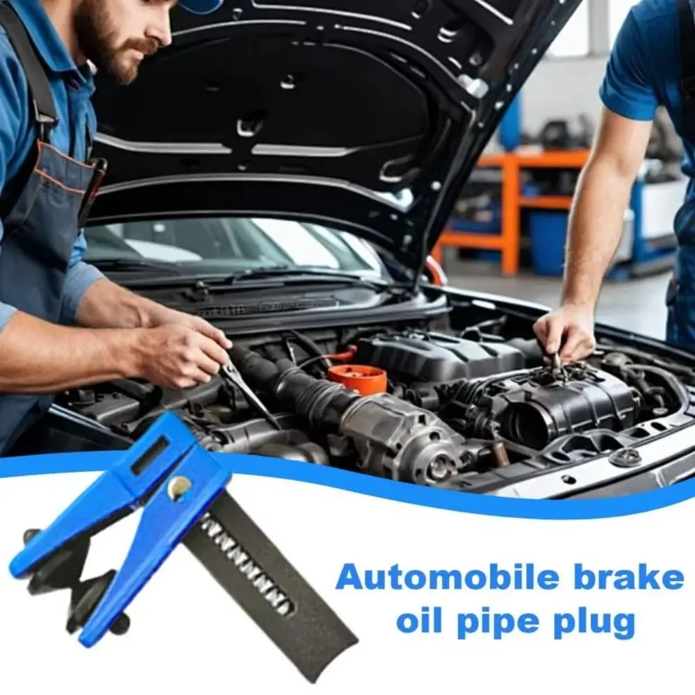

Durable Brake Lines Plug Kit Universal Fit Double Sealed Leak-proof Caps Plugs Sealing Clip Oil Hose Clamp Brake Oil Pipe Plugs