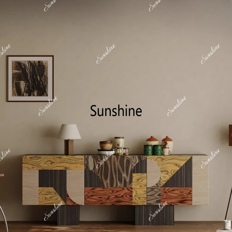 

Italian minimalist dining side cabinet living room household bedroom chest cabinet high-end entrance cabinet