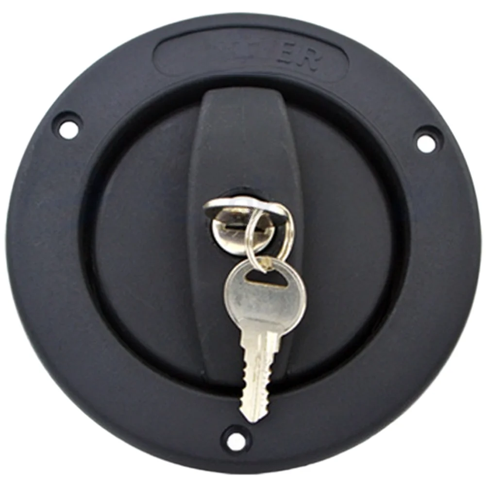RV Water Fill Inlet with Key Lock Cover Safe Plastic Housing 75 Degree Inlet Angle Ventilation Hole for Camper Trailer