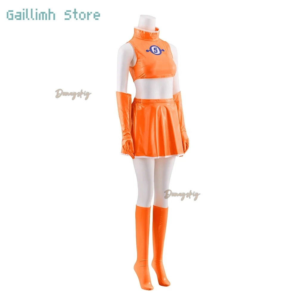 

Game Space Adult Women Ulala Sexy Orange Dancing Ulallla Cosplay Costume Dress Halloween Party Stage Outfits