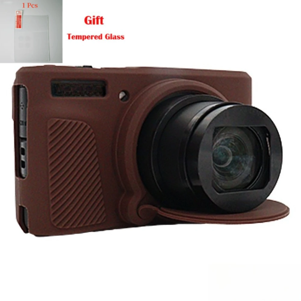 For Canon SX740 SX730 camera silicone high quality soft silicone rubber camera protective body case skin + free tempered film