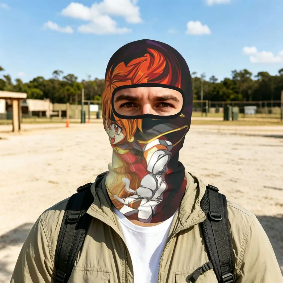 Lina Inverse Dragon Slave Slayers Balaclava Full Face Mask Sun Protection Neck Gaiter For Motorcycle Cycling Fishing Outdoor