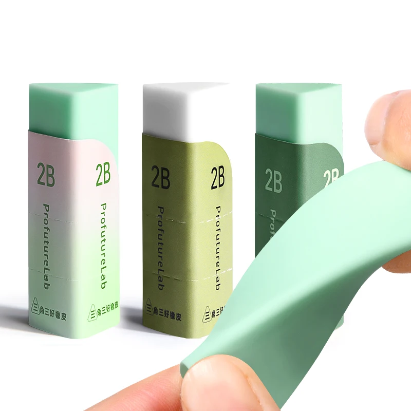 Guma do ołówków M&G w kształcie trójkąta, ultra czysta, minimalne pozostałości, minimalne ślady, guma do egzaminów 2B dla uczniów, guma dla artystów, do szkicowania ołówkiem.