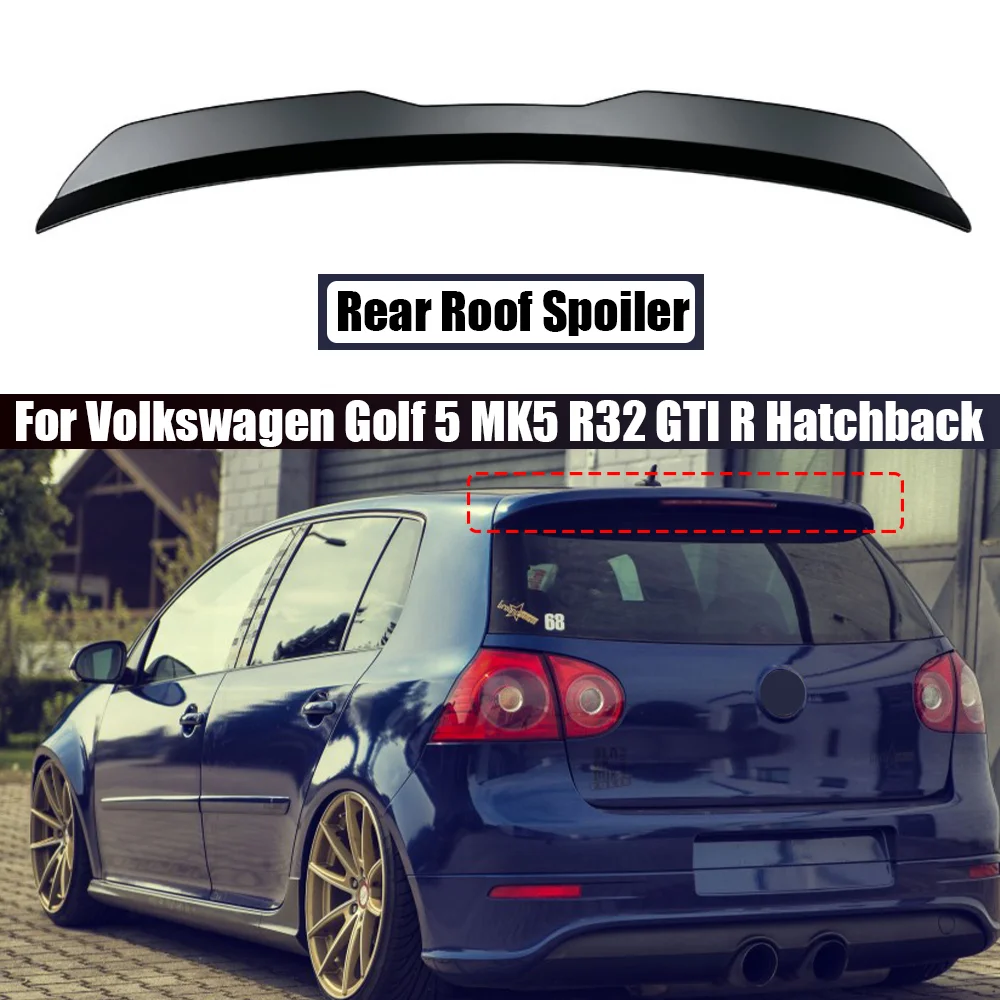 Rear Roof Lip Spoiler For Volkswagen VW Golf 5 MK5 R32 GTI R Hatchback Black / Carbon Look Car Tail Wing Car Styling