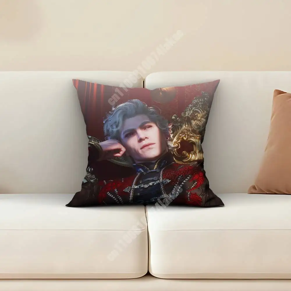Astarion B-Baldur's G-Gate 3 BG3 Sofa Couch Pillow Cover Cushion Case Cozy Bedroom Accent Studio Furnishing