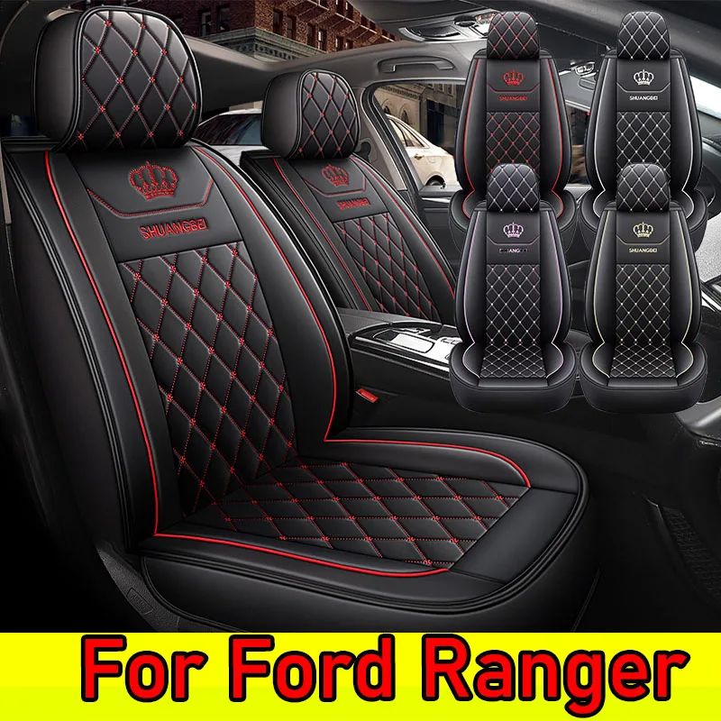 

For Ford Ranger Car seat cover waterproof wear-resistant artificial leather crown embroidered full wrap seat cover
