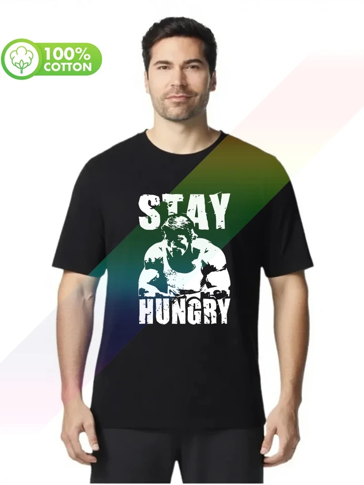 Camiseta 100% de algodón con cuello redondo y peso pesado para hombre, Arnold Schwarzenegger Conquer Gym Retro Fitness Healthy Lift S-XXXL, camisetas
