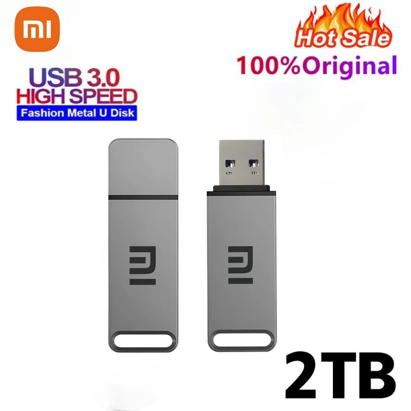 Original Xiaomi 2TB USB Flash 3,0 Laufwerk 1TB Metall Real Kapazität Memory Stick Hochgeschwindigkeits-Flash-Speicher schwarz Geschenk Speicher u Disk