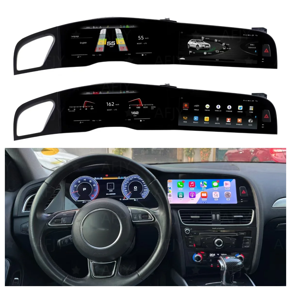 CarPlay Android Auto For Audi A4 A5 S4 S5 B8 2010-2016 GPS Navigation Auto Stereo Head Unit Multimedia Player Car Radio Media