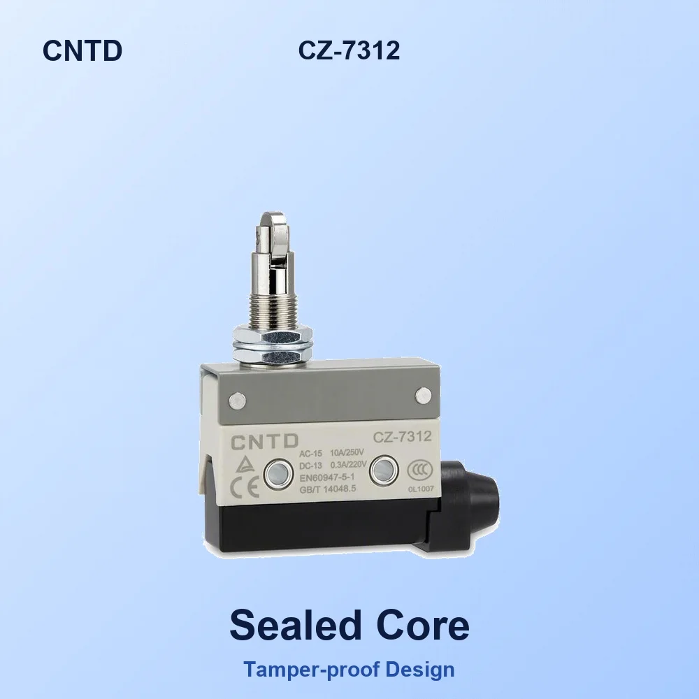 CNTD CZ-7312 Horizontal Limit Switch SPDT 1NO + 1NC 10A 250VAC Sealed Core Compact CNC Travel Switch