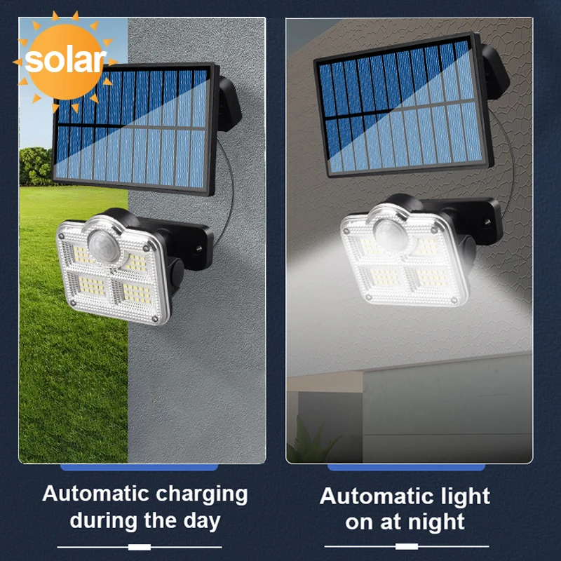 Outdoor Solar Spotlights LED Refletor Motion Sensor Garden Light Waterproof Solar Lamp With 5M Cable Solar LED Light Outdoor