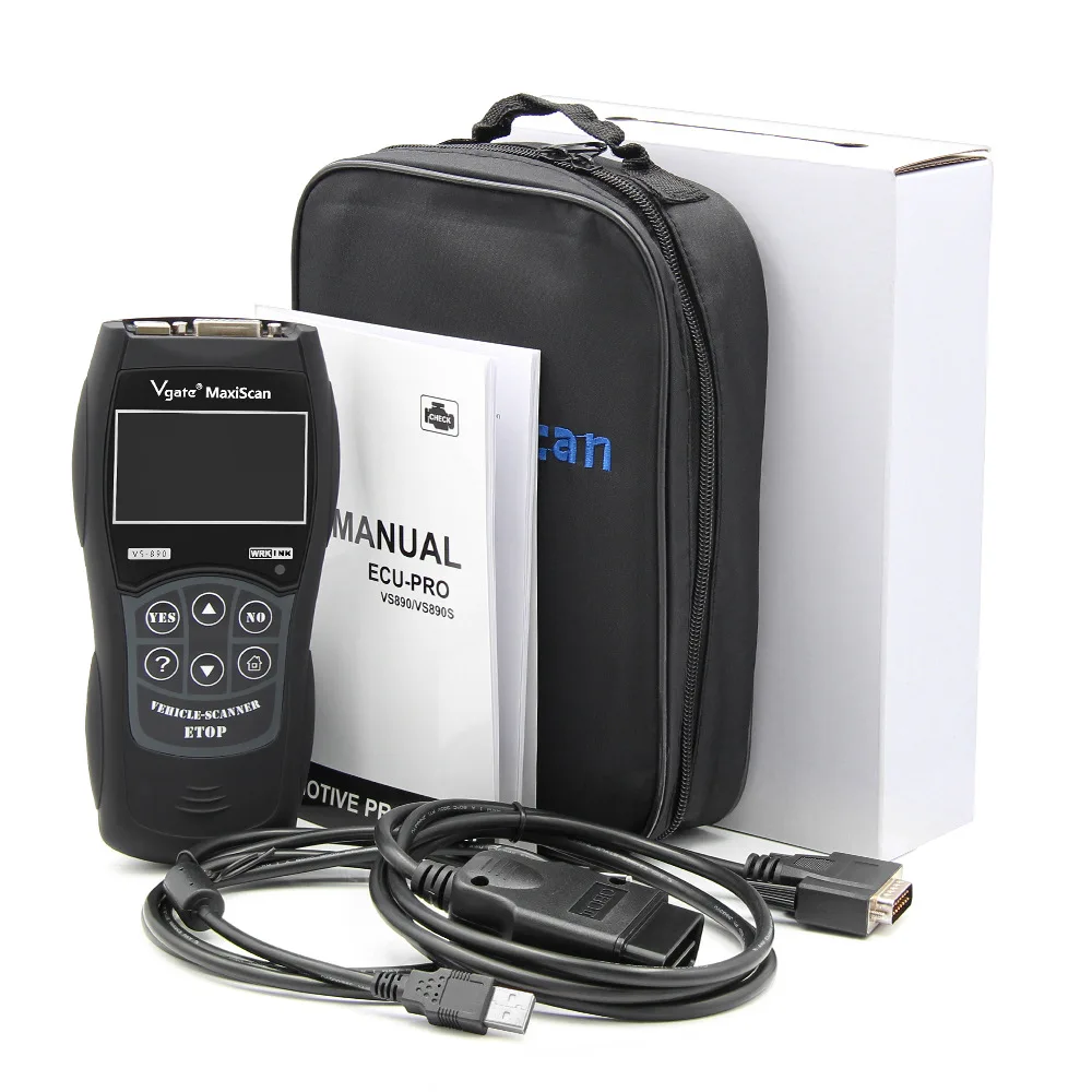 Alat Diagnostik Mobil Profesional OBD2 VS890, Alat Diagnostik OBD2 OBDII CAN-BUS Pembaca Kode Kesalahan untuk Semua Mobil, Peralatan Otomotif