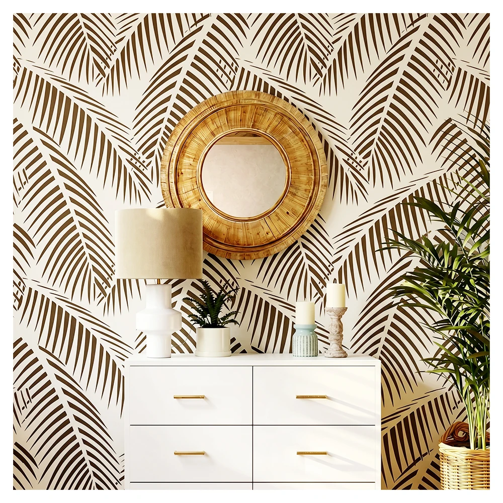 

large wall stencil for painting Botanical Leaf Reusable templates to paint giant wall for decorative plasters Home Decor
