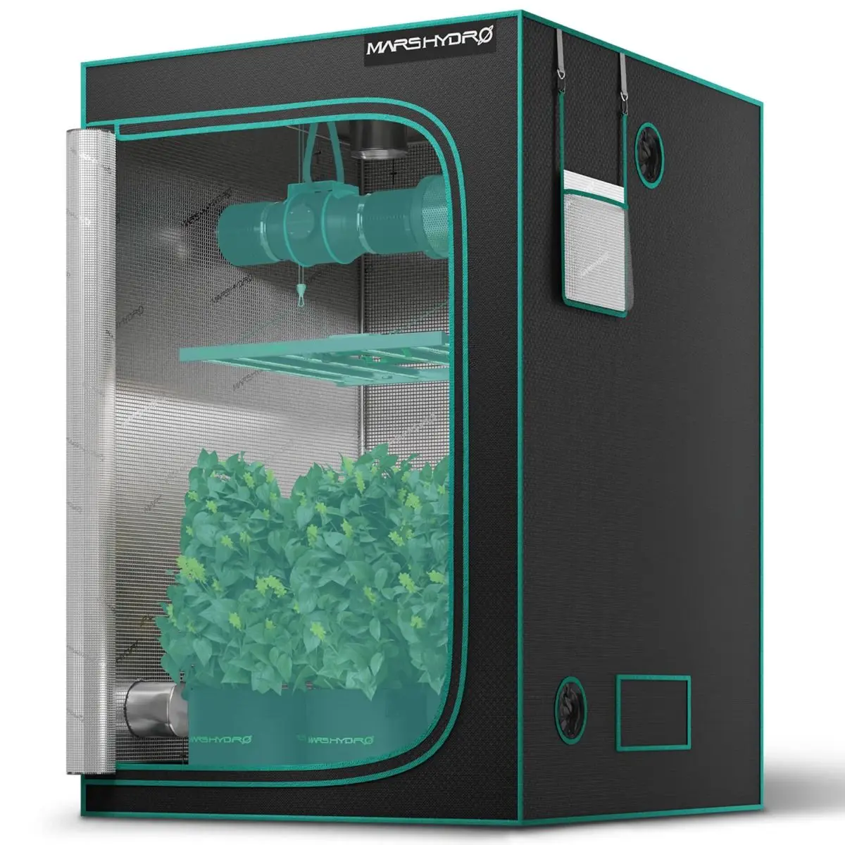 4X4x6.5ft (120x120x200cm) Mars Hydro High Quality Easy to Assemble Darkroom 1680D Leak Proof Light 4x4 Growth Tent