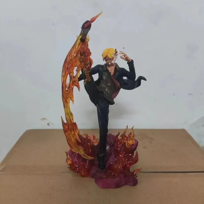 Manga uma peça sanji figuras pvc gk estátua figuras de ação coleção ornamento modelo brinquedos estatueta crianças presentes natal