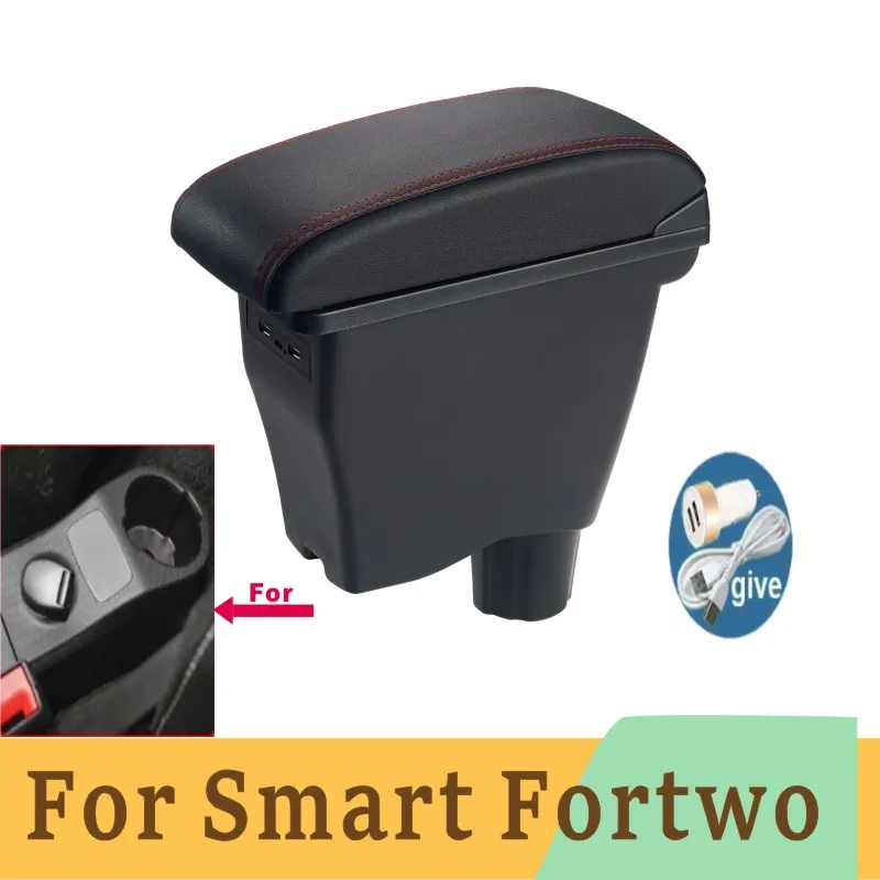 

Подлокотник для Smart Fortwo для Mercedes New Smart 453 Fortwo Forfour, автомобильный подлокотник, детали для модернизации, ящик для хранения в салоне 2015-2018